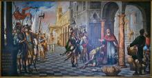 Andrés Pérez (1720): Obraz Melchisedecha, kněze a krále Salemu, jak žehná Abrahamovi (Museo de Bellas Artes de Sevilla).